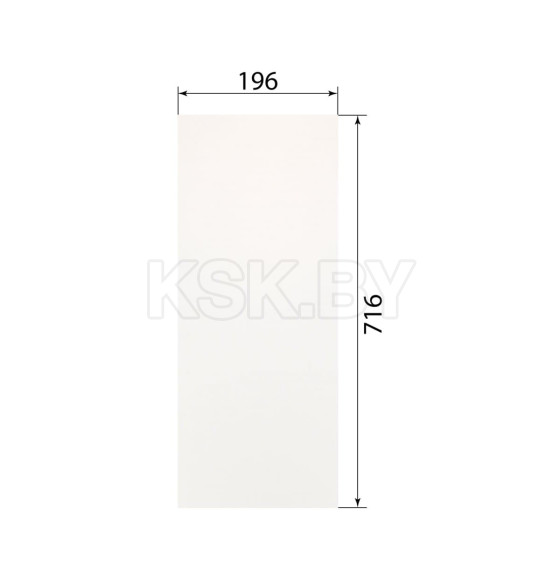Заготовка щитовая мебельная 716х196 мм P001 белый мат (P001) 