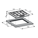 Панель варочная газовая Weissgauff HGG 640 WG Nano Glass (HGG640WGNanoGlass) 