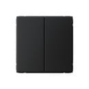 Выключатель кнопочный 2-клавишный, сх.2, 10А, механизм GAL001017 Systeme Electric ArtGallery Карбон (GAL001017) 