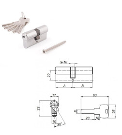 Цилиндровый механизм ABUS D6N 30/30,KD W/5