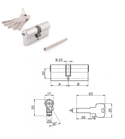 Цилиндровый механизм ABUS D6N 35/35,KD W/5