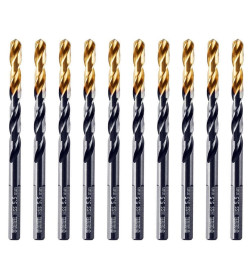 Сверло по металлу  5,5 мм HSS-Tin (10 шт.) Golden Tip Denzel 717214