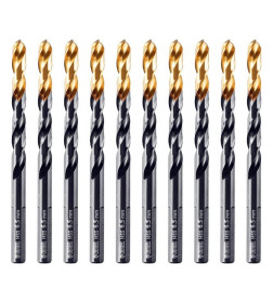 Сверло по металлу  6,5 мм HSS-Tin (10 шт.) Golden Tip Denzel 717216
