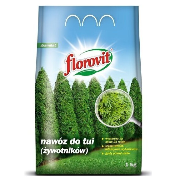 Удобрение Флоровит для туй гран. 1кг, мешок
