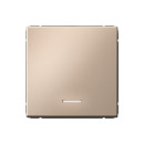 Выключатель 1-клавишный с подсветкой, сх.1а, 10АХ, механизм GAL001213 Systeme Electric ArtGallery Песочный (GAL001213) 