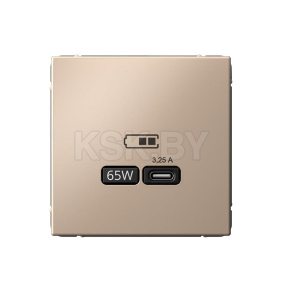 Розетка USB тип-С 65Вт высокоскор.заряд. QC, PD, механизм GAL001227 Systeme Electric ArtGallery Песочный (GAL001227) 