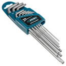 Набор ключей имбусовых TORX-TT T10-T50 S2 экстра-длинных (9 шт.) Gross 16408 (16408) 