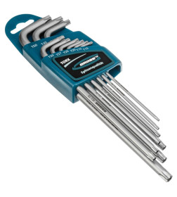 Набор ключей имбусовых TORX-TT T10-T50 S2 экстра-длинных (9 шт.) Gross 16408