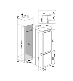 Встраиваемый холодильник Whirlpool WHC18 T132