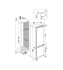 Встраиваемый холодильник Whirlpool SP40 812 EU 2