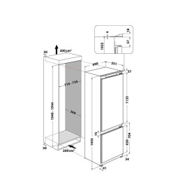 Встраиваемый холодильник Whirlpool WH SP70 T122