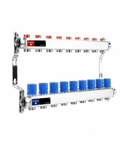 Группа коллекторная с расходомерами ВР 1", на  9 контуров 3/4" EK, нержавеющая сталь VARMEGA