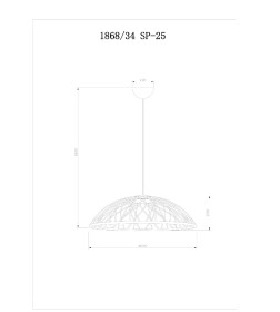 Светильник подвесной Divinare 1868/34 SP-25