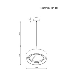 Светильник подвесной Divinare 1029/06 SP-10