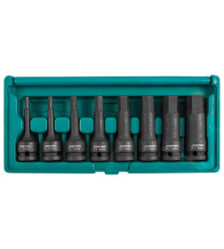 Набор торцевых ударных головок 1/2" HEX H5-H19 (8 предметов) Jonnesway S05A408S