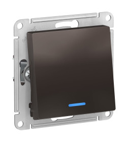 Переключатель 1кл.10А с индик. мокко Schneider Electric Atlasdesign