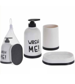 Набор для  ванной комнаты полирезиновый,цвет белый,3 предмета.арт 170429910