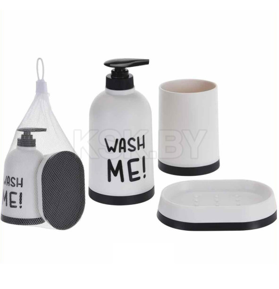 Набор для  ванной комнаты полирезиновый,цвет белый,3 предмета.арт 170429910 (170429910) 