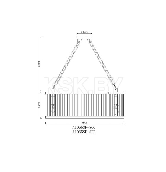 Светильник подвесной ARTE LAMP A1065SP-8CC (A1065SP-8CC) 