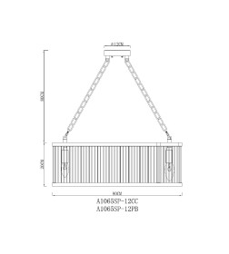 Светильник подвесной ARTE LAMP A1065SP-12PB