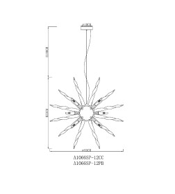 Светильник подвесной ARTE LAMP A1066SP-12PB
