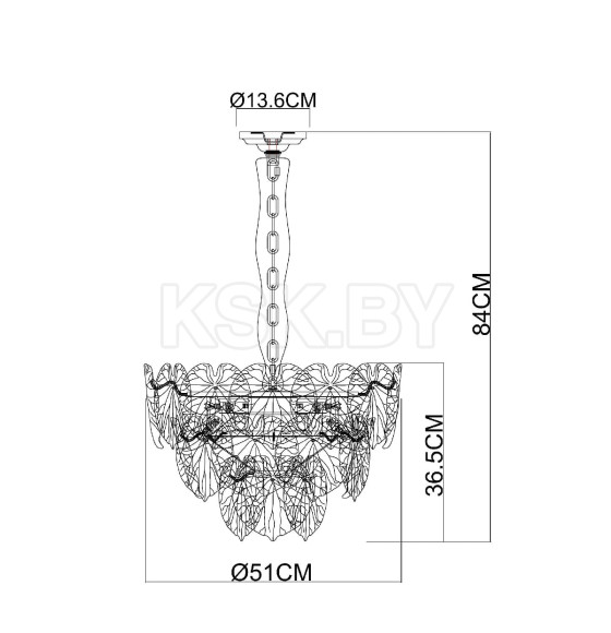 Светильник подвесной ARTE LAMP A4078LM-6CC (A4078LM-6CC) 