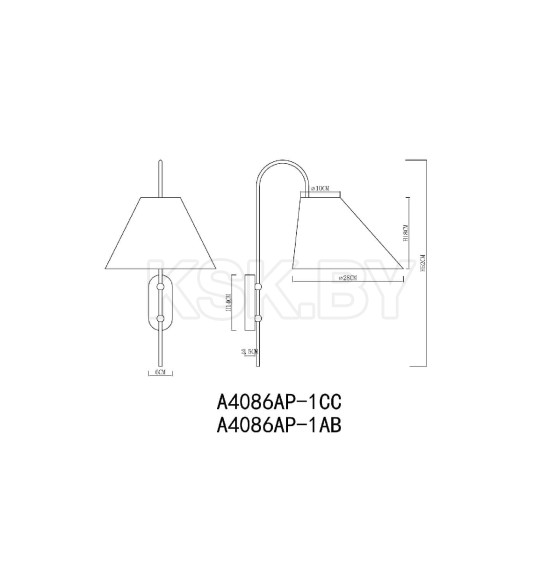 Светильник настенный ARTE LAMP A4086AP-1CC (A4086AP-1CC) 