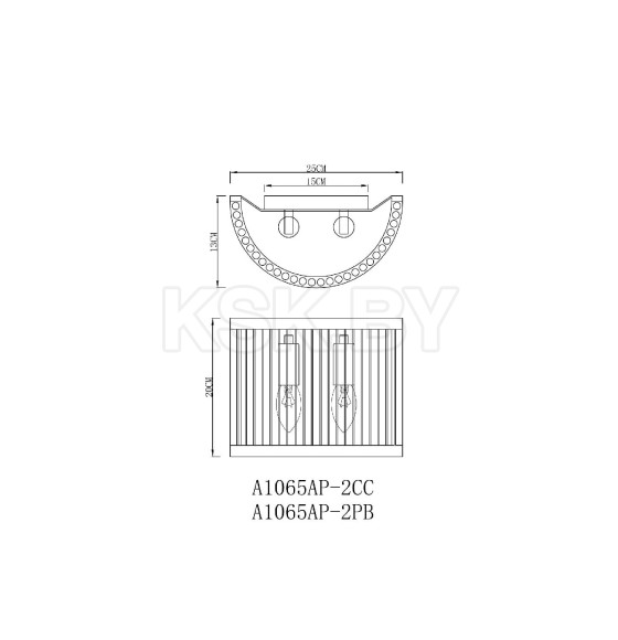 Светильник настенный ARTE LAMP A1065AP-2CC (A1065AP-2CC) 