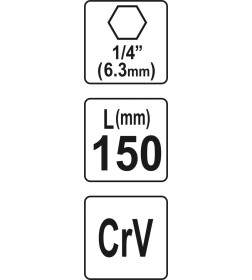 Держатель бит магнитный 1/4" 150мм. YATO