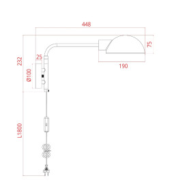 Светильник настенный ARTE LAMP A7055AP-1BK