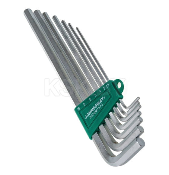 Набор ключей шестигранных 2,5-10 мм EXTRA LONG S2 (7 предметов) Jonnesway H03SM107S (H03SM107S) 