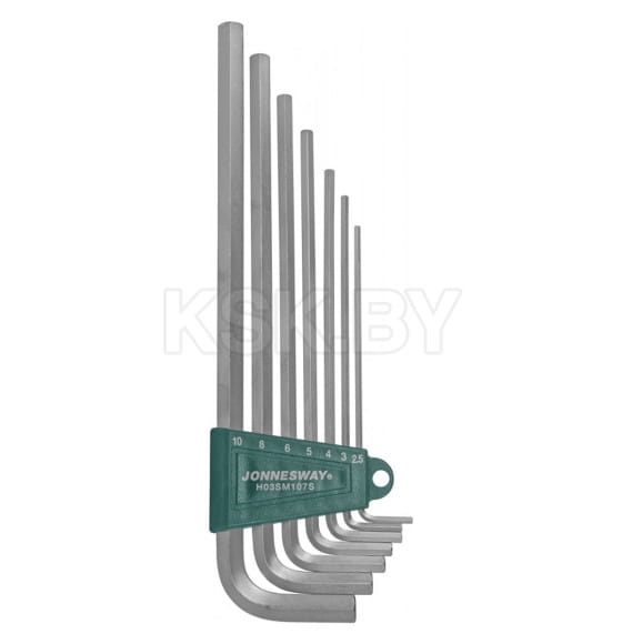 Набор ключей шестигранных 2,5-10 мм EXTRA LONG S2 (7 предметов) Jonnesway H03SM107S (H03SM107S) 