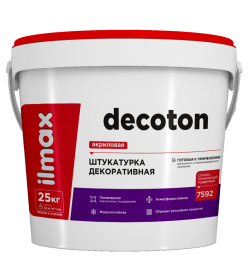 Готовая, акриловая штукатурка фактура "Шуба", "ilmax DECOTON" 25кг.