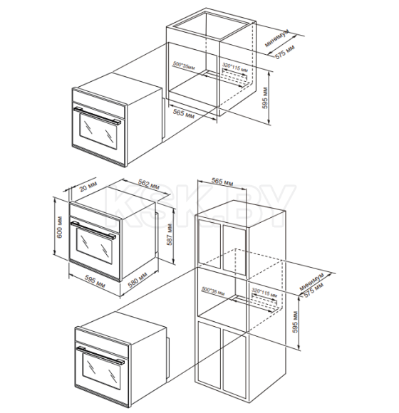 Духовой шкаф электрический Schtoff CME 7307 BK (CME 7307 BK) 