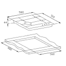 Поверхность варочная газовая Weissgauff HGG 641 BV Nano Matt Glass (HGG641BVNanoMattGlass) 