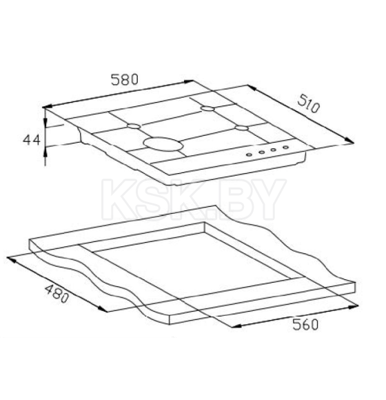 Поверхность варочная газовая Weissgauff HGG 641 BV Nano Matt Glass (HGG641BVNanoMattGlass) 