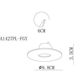 Светильник потолочный ARTE LAMP A1427PL-1GY