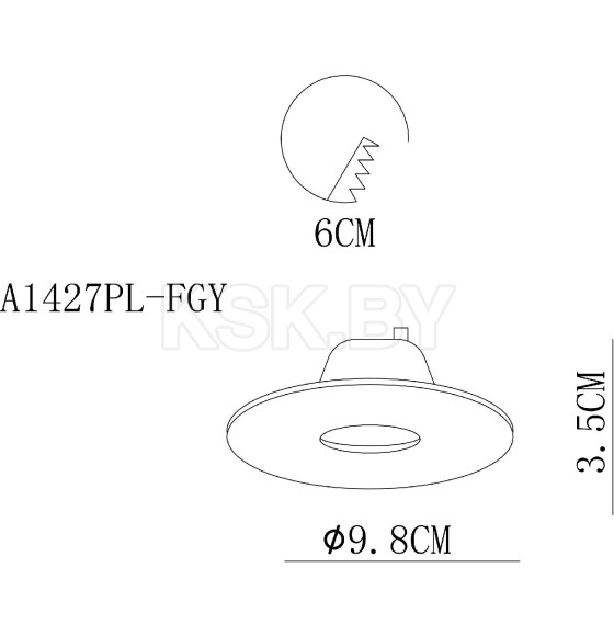 Светильник потолочный ARTE LAMP A1427PL-1GY (A1427PL-1GY) 