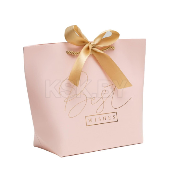 Пакет подарочный «Best wishes», 28 х 20 х 9 см (4785004) 