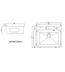 Мойка ARFEKA ECO AR 600*500 SATIN