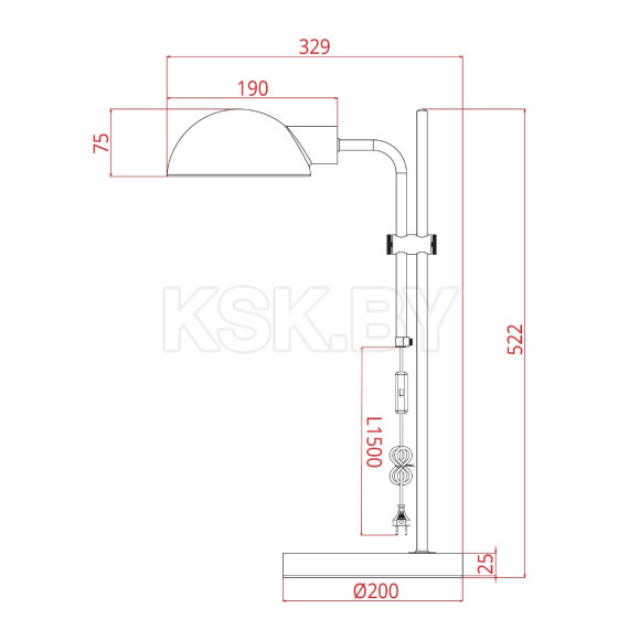 Светильник настольный ARTE LAMP A7055LT-1BK (A7055LT-1BK) 