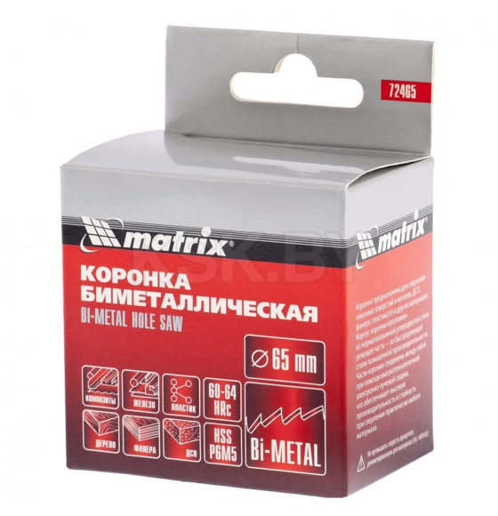 Коронка биметаллическая 65 мм BIMETAL Matrix 72465 (72465) 