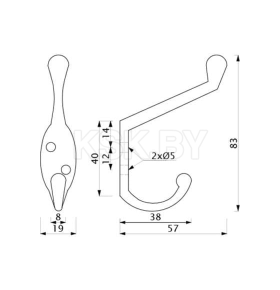 Крючок VIOL черный (56825) 