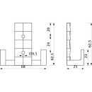 Крючок мебельный TETRIS шлифованная медь (56842) 