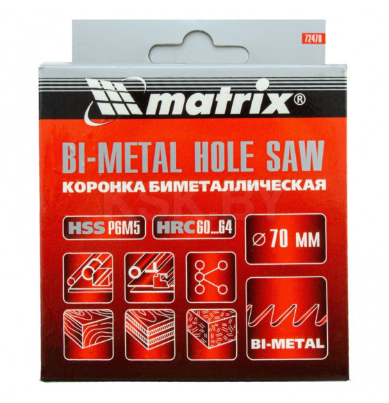 Коронка биметаллическая 70 мм BIMETAL Matrix 72470 (72470) 