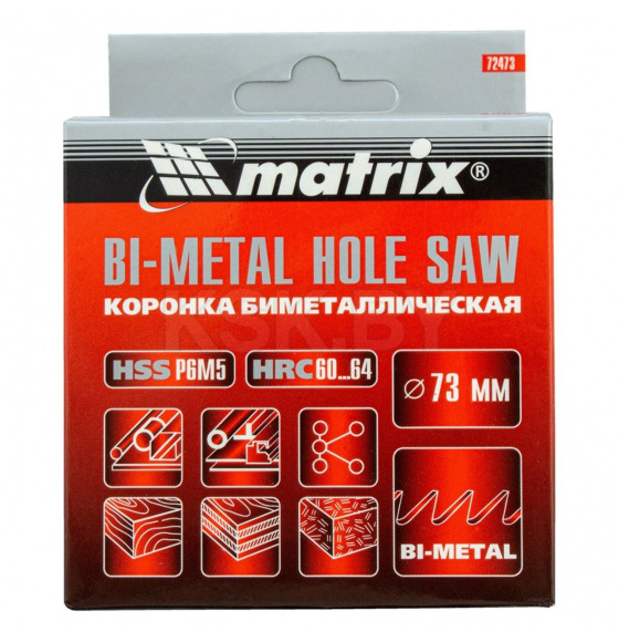 Коронка биметаллическая 73 мм BIMETAL Matrix 72473 (72473) 