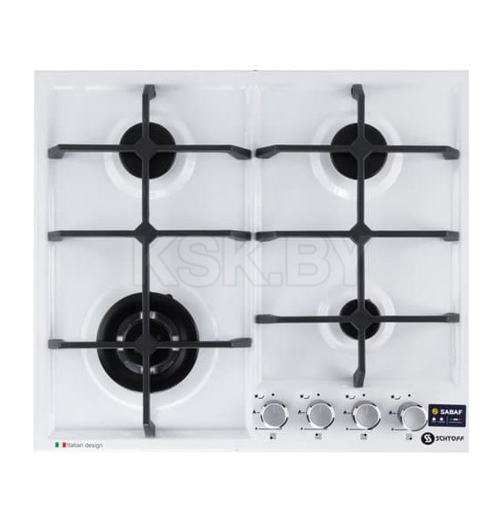 Панель варочная газовая SCHTOFF H 6105 P06 IS (белая матовая эмаль) (H 6105 P06 IS (белая эмаль)) 