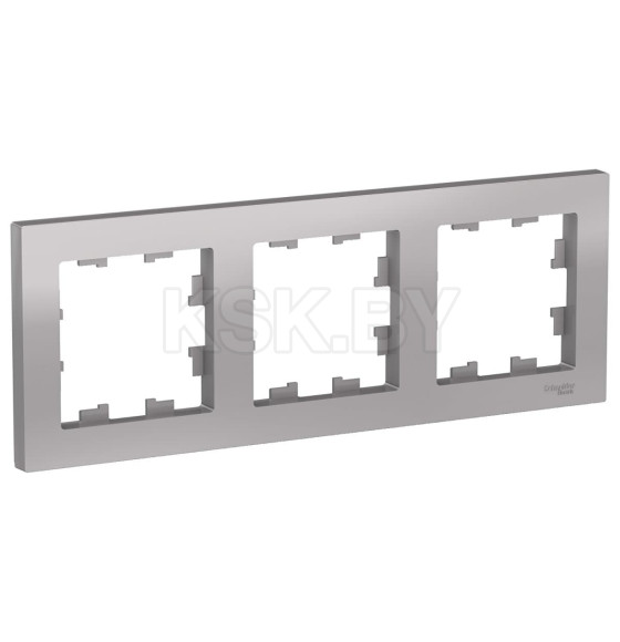 Рамка 3-я алюминий Schneider Electric Atlasdesign (ATN000303) 