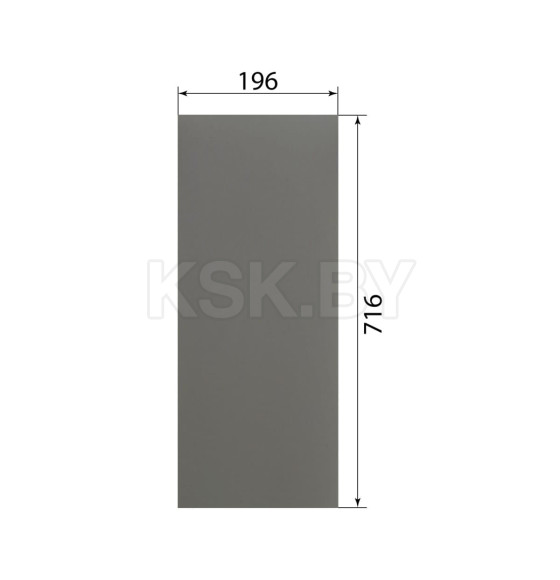 Заготовка щитовая мебельная  716х196 мм P004 серый мат (P004) 