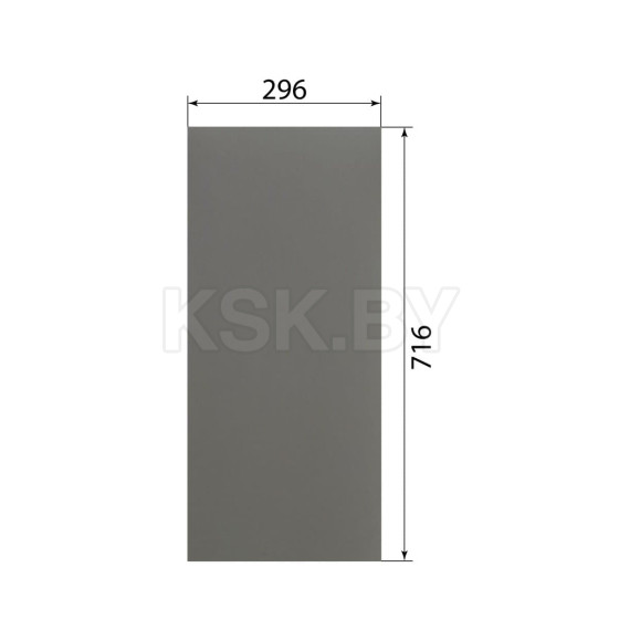 Заготовка щитовая мебельная  716х296 мм P004 серый мат (P004) 